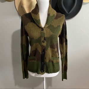 Denim & Supply Camo Cardigan Sweater